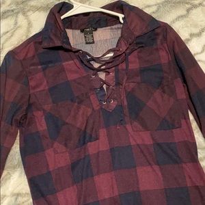 Flannel T-shirt top